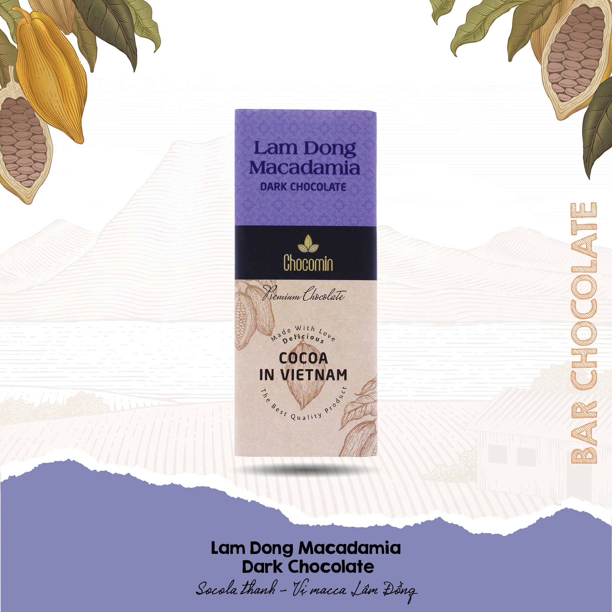 Picture of LAM DONG MACADAMIA DARK CHOCOLATE